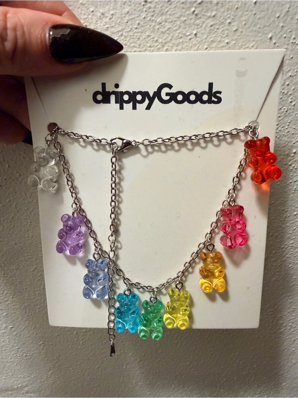 Kids Multicolor Gummy Bear Charm Necklace